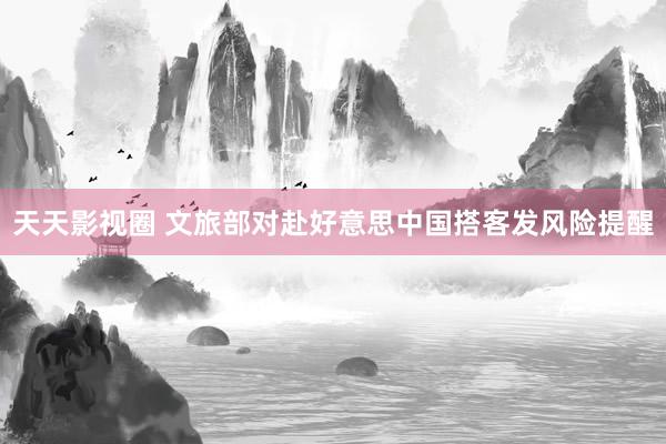 天天影视圈 文旅部对赴好意思中国搭客发风险提醒